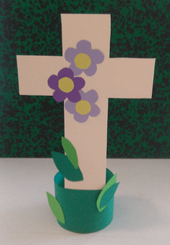 Croix en papiers de couleurs